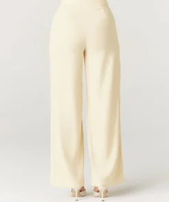 Tailored Wide Leg Trousers - Lemon