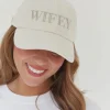 Wifey Embroidered Baseball Cap - Champagne