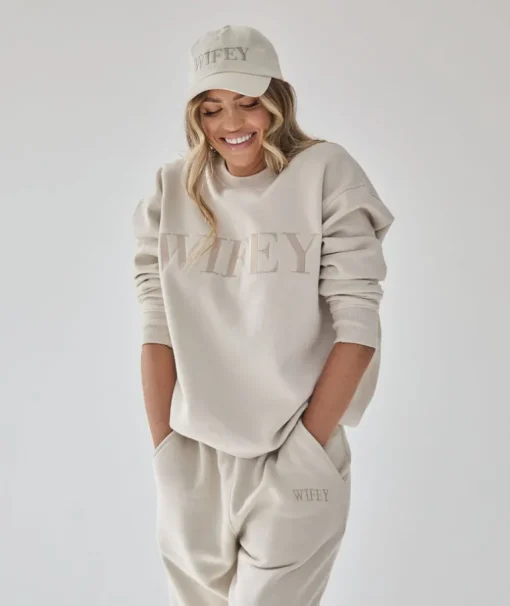 Wifey Embroidered Baseball Cap - Champagne