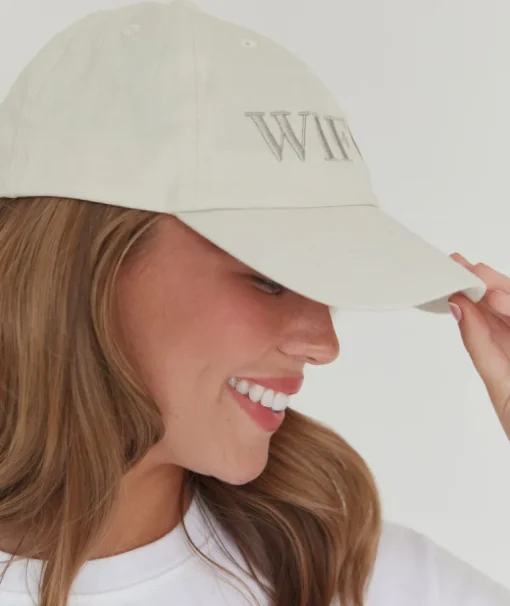 Wifey Embroidered Baseball Cap - Champagne