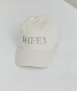 Wifey Embroidered Baseball Cap - Champagne