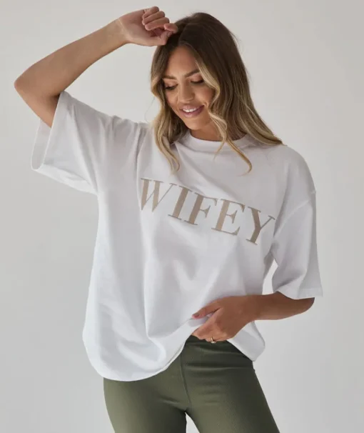 Wifey Statement Tee - White
