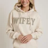 Wifey Teddy Hoodie - Champagne
