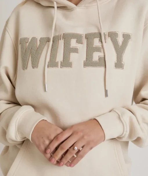 Wifey Teddy Hoodie - Champagne