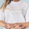 Wifey Wants a Spritz Beaded Tee - White