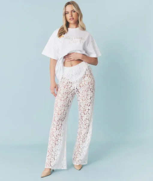 Wifey Wants a Spritz Beaded Tee - White